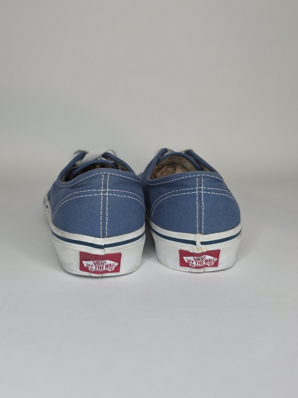 Vans Classic Authentic Canvas Shoes in Navy Blue with White Trim - Picture 5 of 8